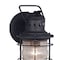 Vaxcel Hyannis 1 Light Black Coastal Lantern Cylinder Outdoor Wall Lantern Clear Glass OW37051TB - alternate 4